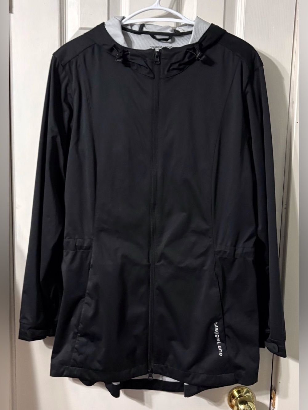 Maggi Lane Women's Black Waterproof Hooded Raincoat